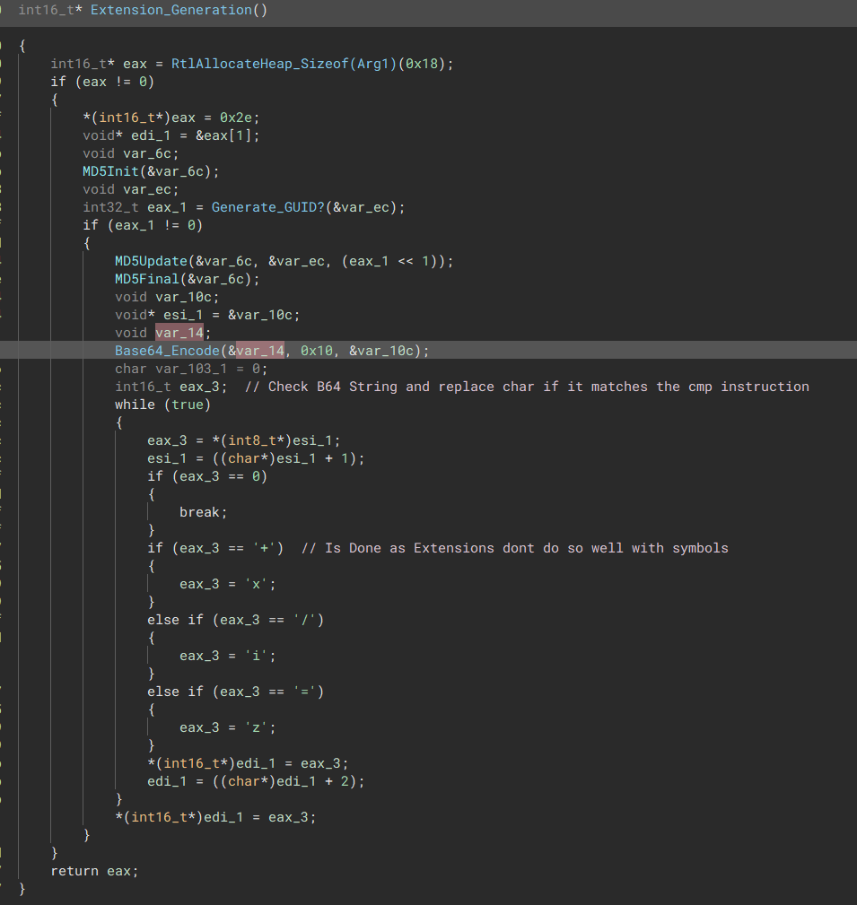 Extension Generation