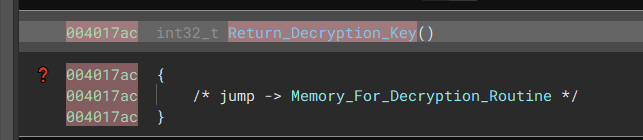 Jump to Decryption Routine